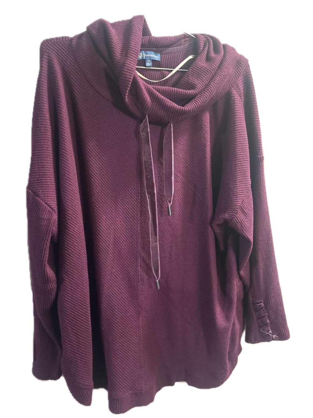 Democracy Maroon Cowl Neck Sweater